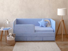 Диван-кровать Happy (васильковый) в Багане - bagan.mebel-nsk.ru | фото