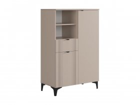Комод 2 Рич (кашемир/фрапучино матовый/черный) в Багане - bagan.mebel-nsk.ru | фото