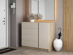 Комод Бостон  КМ-001 (дуб крафт серый/кашемир) в Багане - bagan.mebel-nsk.ru | фото