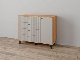 Комод «Катрин-13» (дуб крафт золотой/сантьяго софт) в Багане - bagan.mebel-nsk.ru | фото