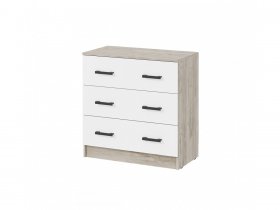 Комод КМ-02 Ронда (дуб крафт серый/дуб крафт белый) в Багане - bagan.mebel-nsk.ru | фото