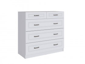 Комод с 5 ящиками Апполия спальня (белый/белый дуб) в Багане - bagan.mebel-nsk.ru | фото