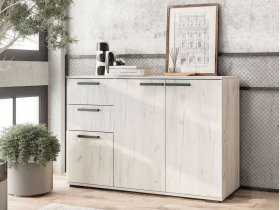 Комод Стандарт-3 NEW (дуб крафт белый) в Багане - bagan.mebel-nsk.ru | фото