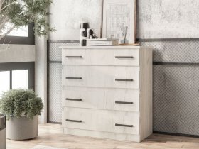 Комод Стандарт-6 NEW (дуб крафт белый) в Багане - bagan.mebel-nsk.ru | фото