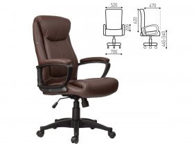 Кресло офисное BRABIX Enter EX-511, коричневое в Багане - bagan.mebel-nsk.ru | фото