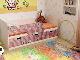 Кровать детская с ящиками 1,86 Минима Hello Kitty в Багане - bagan.mebel-nsk.ru | фото