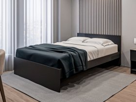 Кровать двуспальная 1,4м Бруклин СБ-3353 (диамант серый) в Багане - bagan.mebel-nsk.ru | фото