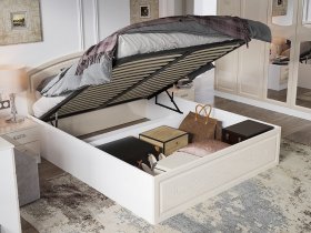 Кровать двуспальная 1,6 м Венеция КРМП-160 с подъемным механизмом в Багане - bagan.mebel-nsk.ru | фото