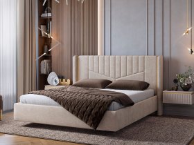 Кровать двуспальная 1,6м Диор (кашемир суфле (велюр)) в Багане - bagan.mebel-nsk.ru | фото
