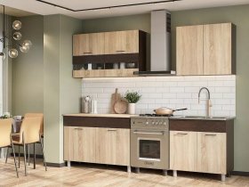 Кухонный гарнитур Босфор 2,0м (дуб сонома/венге) в Багане - bagan.mebel-nsk.ru | фото