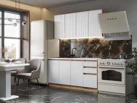 Кухонный гарнитур Ника 1,6 м (белый) в Багане - bagan.mebel-nsk.ru | фото