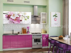 Кухонный гарнитур Орхидея (сиреневый) в Багане - bagan.mebel-nsk.ru | фото