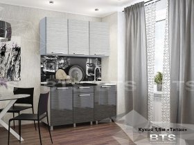 Кухонный гарнитур Титан 1,5 м в Багане - bagan.mebel-nsk.ru | фото