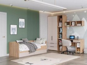 Модульная детская Сицилия (дуб альпийский/тефия) в Багане - bagan.mebel-nsk.ru | фото