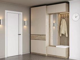 Модульная прихожая Бостон (дуб крафт серый/кашемир) в Багане - bagan.mebel-nsk.ru | фото