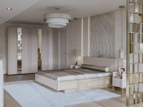 Модульная спальня Одетта (дуб эндгрей/меланж) в Багане - bagan.mebel-nsk.ru | фото