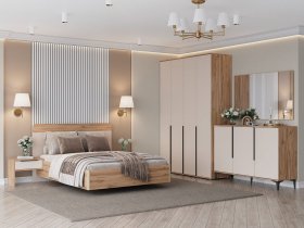 Модульная спальня Сицилия (дуб альпийский/тефия) в Багане - bagan.mebel-nsk.ru | фото