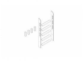 Пакет №10 Прямая лестница и опоры для двухъярусной кровати Соня в Багане - bagan.mebel-nsk.ru | фото