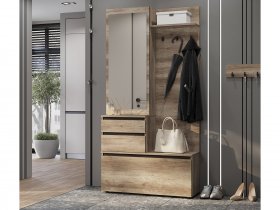 Прихожая ПР-04 Энигма (венге/дуб каньон) в Багане - bagan.mebel-nsk.ru | фото