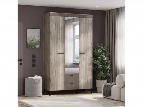 Шкаф 3-х створчатый ШК-08 Кассандра (дуб смоки/MF14) в Багане - bagan.mebel-nsk.ru | фото