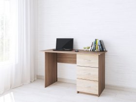 Стол письменный Сити-1 (ясень шимо темный/дуб сонома) в Багане - bagan.mebel-nsk.ru | фото