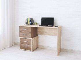 Стол письменный Сити-2 (ясень шимо темный/дуб сонома) в Багане - bagan.mebel-nsk.ru | фото