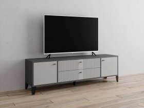 Тумба под ТВ Парус-10 (графит/светло-серый) в Багане - bagan.mebel-nsk.ru | фото