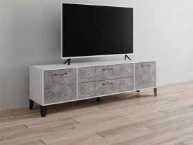 Тумба под ТВ Парус-13 (белый/ателье светлое) в Багане - bagan.mebel-nsk.ru | фото